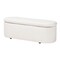 Baxton Studio Lavina Modern White Teddy-Bear Fabric Storage Bench 244-13652-ZORO - alternate 1